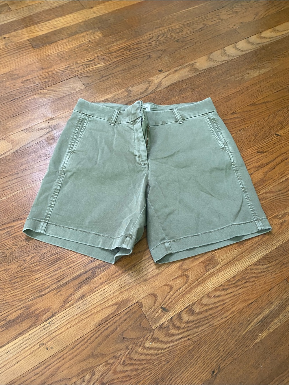 J. Crew Olive Green Cotton Shorts - Picture 2 of 8